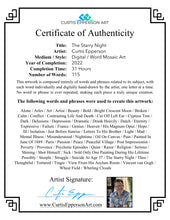 Load image into Gallery viewer, The Starry Night - Word Mosaic Art Print
