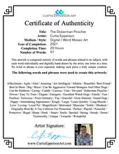 Load image into Gallery viewer, Doberman Pinscher - Word Mosaic Art Print
