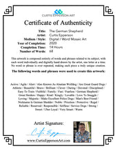 Load image into Gallery viewer, German Shepherd - Word Mosaic Art Print
