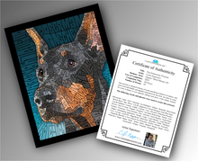 Load image into Gallery viewer, Doberman Pinscher - Word Mosaic Art Print
