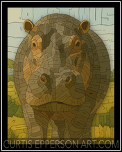 Load image into Gallery viewer, The Hippopotamus - Word Mosaic Art Print
