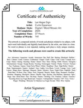 Load image into Gallery viewer, Las Vegas Sign - Word Mosaic Art Print
