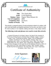 Load image into Gallery viewer, The Liberty Bell - Word Mosaic Art Print
