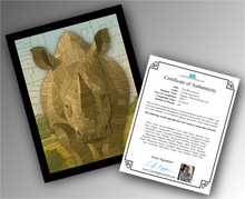 Load image into Gallery viewer, The Rhinoceros - Word Mosaic Art Print
