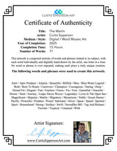 Load image into Gallery viewer, The Marlin - Word Mosaic Art Print
