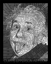 Load image into Gallery viewer, Albert Einstein - Word Mosaic Art Print
