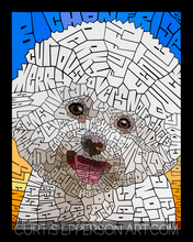 Load image into Gallery viewer, Bichon Frise - Word Mosaic Art Print
