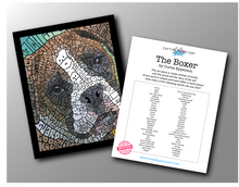 Load image into Gallery viewer, Boxer - Word Mosaic Art Print
