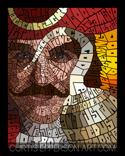 Load image into Gallery viewer, Captain Hook - Word Mosaic Art Print
