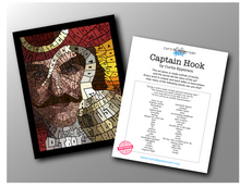 Load image into Gallery viewer, Captain Hook - Word Mosaic Art Print
