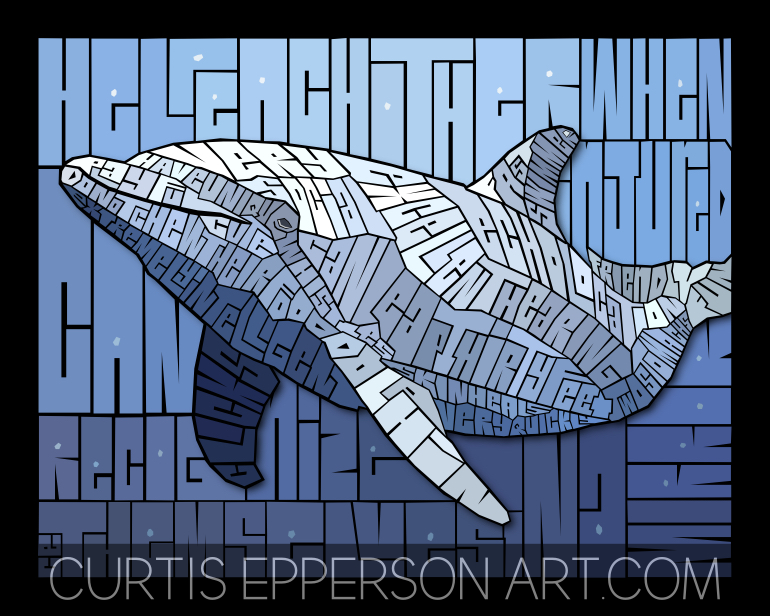 Dolphin - Word Mosaic Art Print