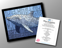 Load image into Gallery viewer, Dolphin - Word Mosaic Art Print
