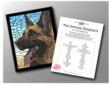 Load image into Gallery viewer, German Shepherd - Word Mosaic Art Print
