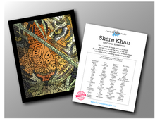 Load image into Gallery viewer, Jungle Book Tiger - Word Mosaic Art Print
