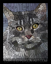 Load image into Gallery viewer, Maine Coon - Word Mosaic Art Print
