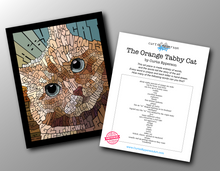 Load image into Gallery viewer, Orange Tabby Cat - Word Mosaic Art Print
