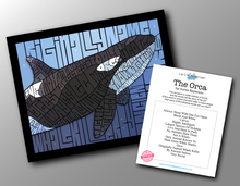 Load image into Gallery viewer, Orca - Word Mosaic Art Print
