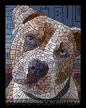 Load image into Gallery viewer, PItbull - Word Mosaic Art Print
