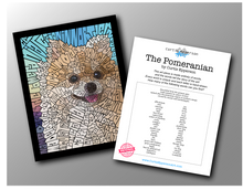 Load image into Gallery viewer, Pomeranian - Word Mosaic Art Print
