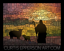 Load image into Gallery viewer, Psalm 23 - Word Mosaic Art Print
