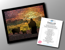 Load image into Gallery viewer, Psalm 23 - Word Mosaic Art Print
