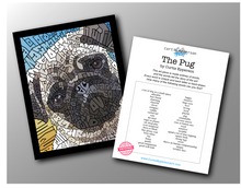 Load image into Gallery viewer, Pug - Word Mosaic Art Print
