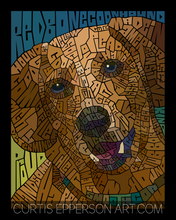 Load image into Gallery viewer, Redbone Coonhound - Word Mosaic Art Print
