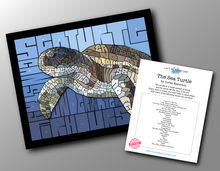 Load image into Gallery viewer, Sea Turtle - Word Mosaic Art Print
