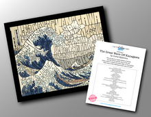Load image into Gallery viewer, The Great Wave - Word Mosaic Art Print
