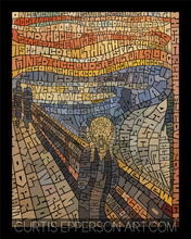 Load image into Gallery viewer, The Scream - Word Mosaic Art Print
