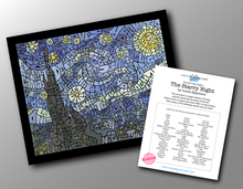 Load image into Gallery viewer, The Starry Night - Word Mosaic Art Print
