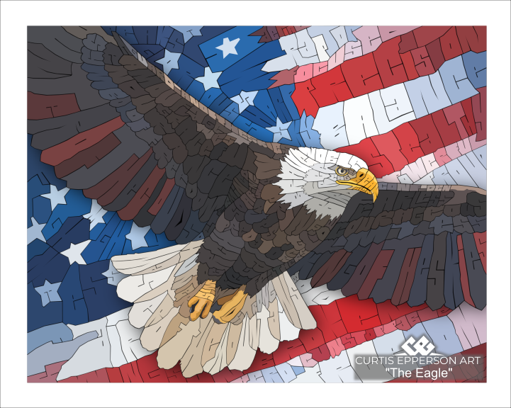 The Eagle - Word Mosaic Art Print