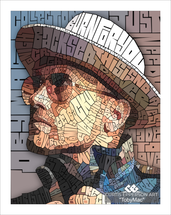 TobyMac - Word Mosaic Art Print